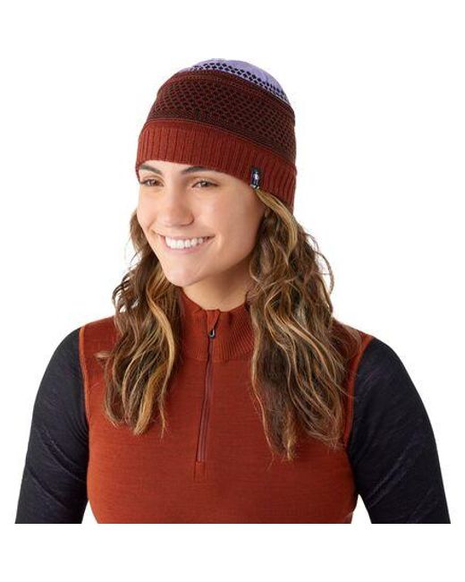 Smartwool Red Popcorn Cable Beanie Ultra