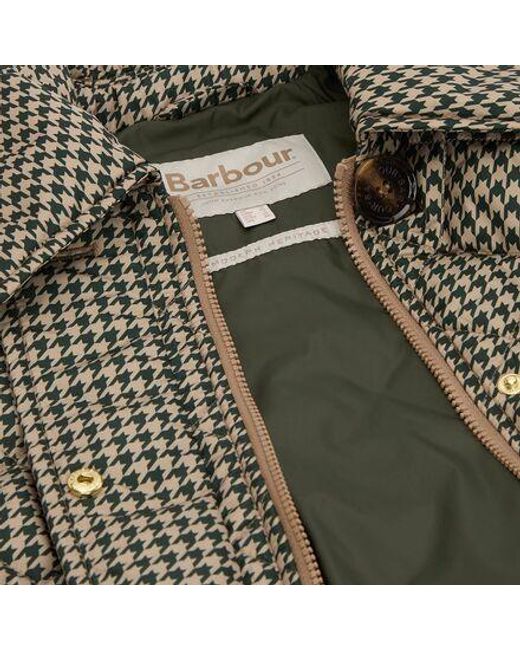 Barbour Gray Laoise Check Quilted Jacket