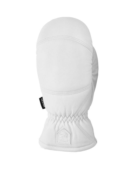 Hestra White Leather Box Mitten