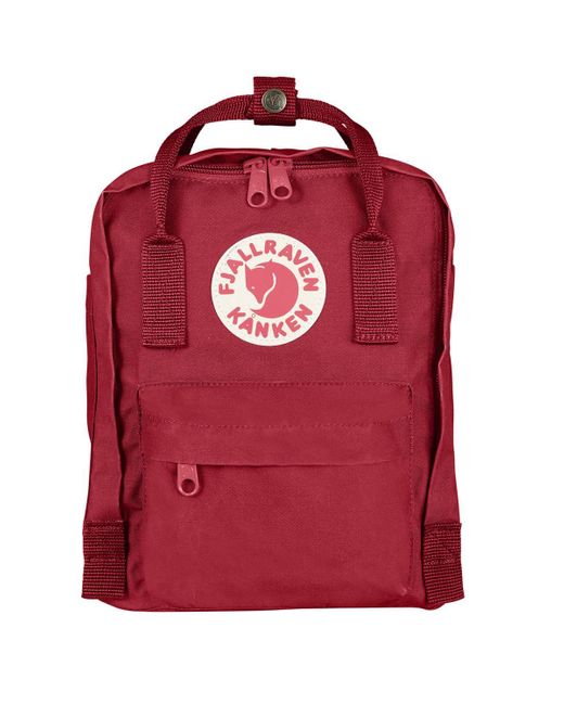 Fjallraven Red Kanken Mini 7L Backpack Deep