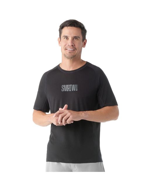 Smartwool Black Active Ultralite Graphic Short-Sleeve T-Shirt