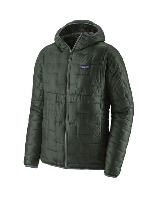 Patagonia Green Micro Puff Hooded Insulated Jacket for men