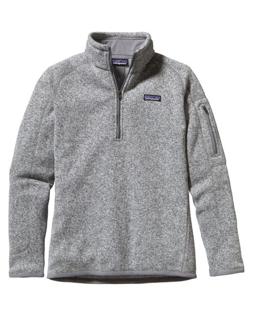 Patagonia Gray Better Sweater 1/4-zip Fleece Jacket