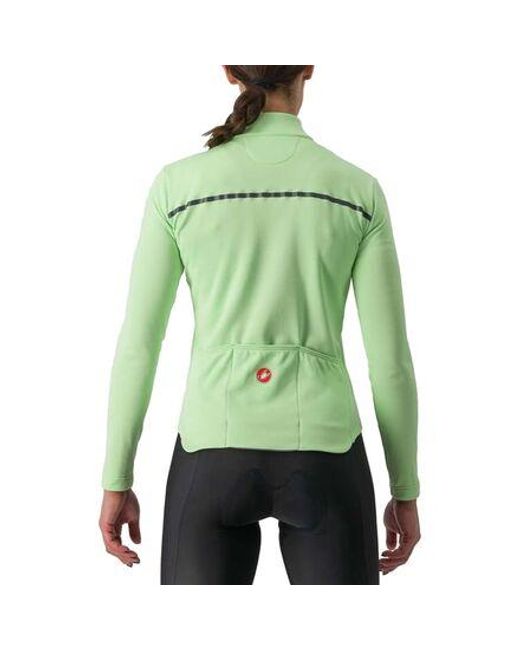 Castelli Green Sinergia 2 Full-Zip Long-Sleeve Jersey