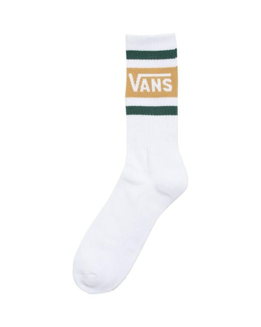 Vans White Drop V Crew Sock for men
