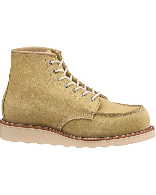 Red Wing Natural Wing Heritage Classic Moc 6In Boot