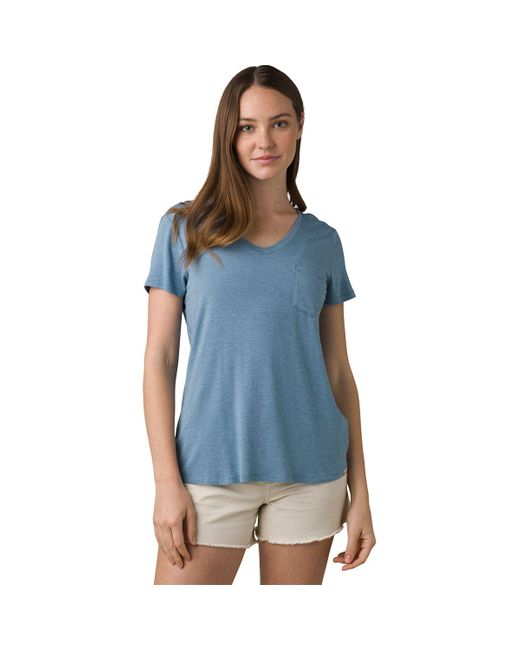 Prana Blue Foundation Short-Sleeve Shirt