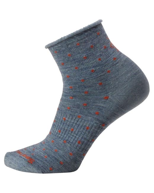Smartwool Blue Everyday Classic Dot Ankle Boot Sock