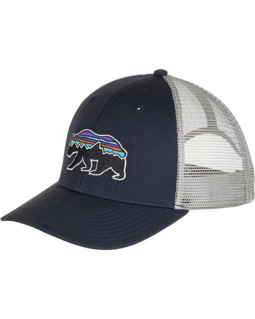Patagonia Blue Fitz Roy Bear Trucker Hat for men