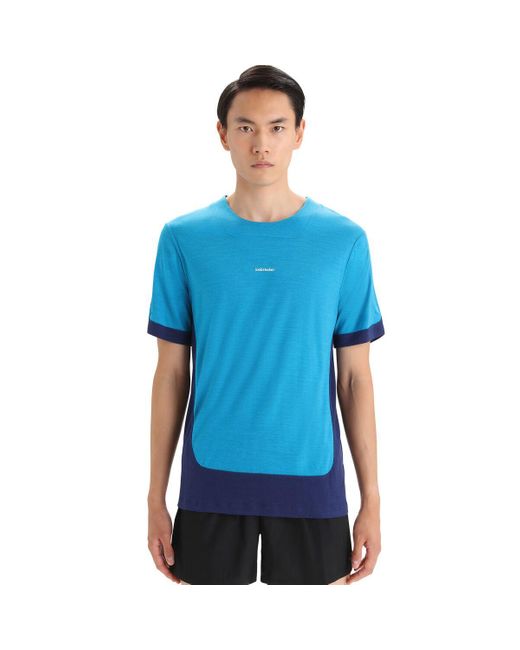 Icebreaker Blue Zoneknit Short-Sleeve T-Shirt for men