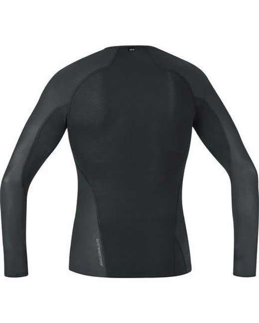 Gore Wear Gray Windstopper Base Layer Long Sleeve Shirt for men