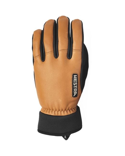 Hestra Brown Army Leather Wool Terry Glove