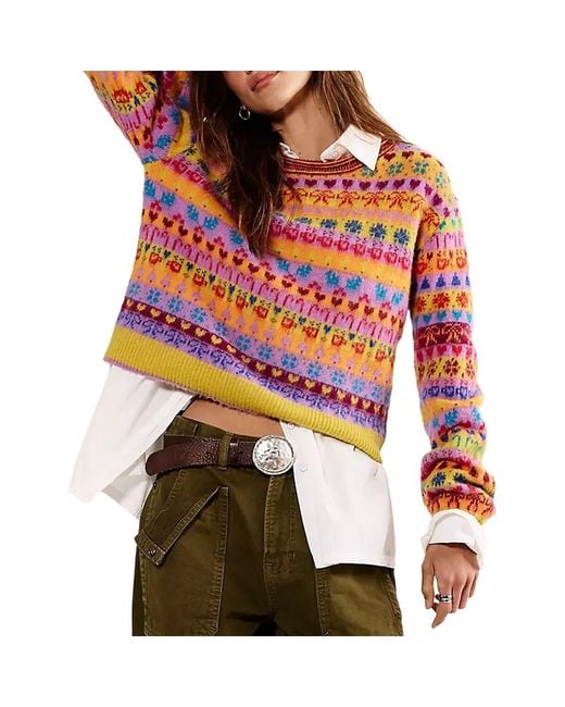 Free People Orange Favorite Things Sweater