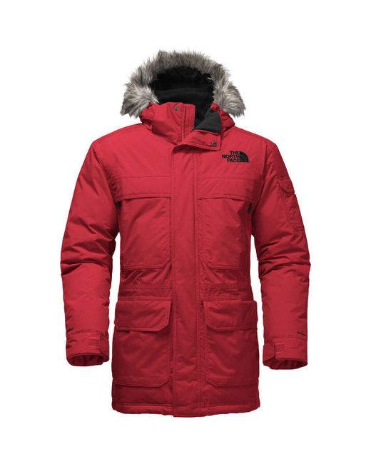 The North Face Red Mcmurdo Hooded Down Parka Iii for men