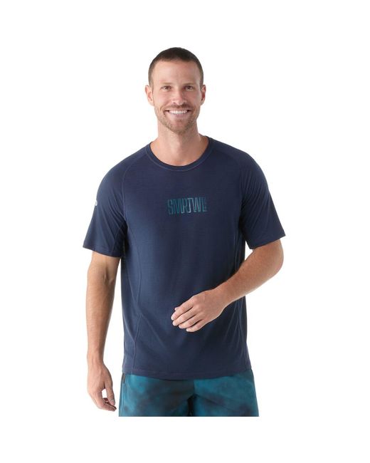 Smartwool Blue Active Ultralite Graphic Short-Sleeve T-Shirt