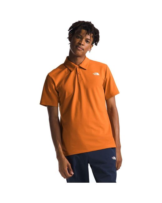 The North Face Orange Wander Polo Shirt for men