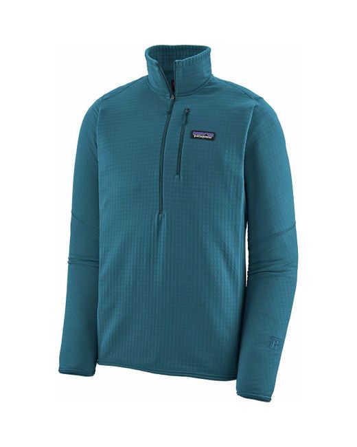Patagonia Blue R1 Fleece 1/2-Zip Pullover for men