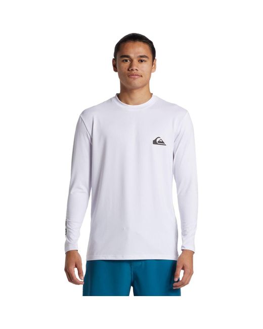 Quiksilver White Everyday Surf Long-Sleeve T-Shirt