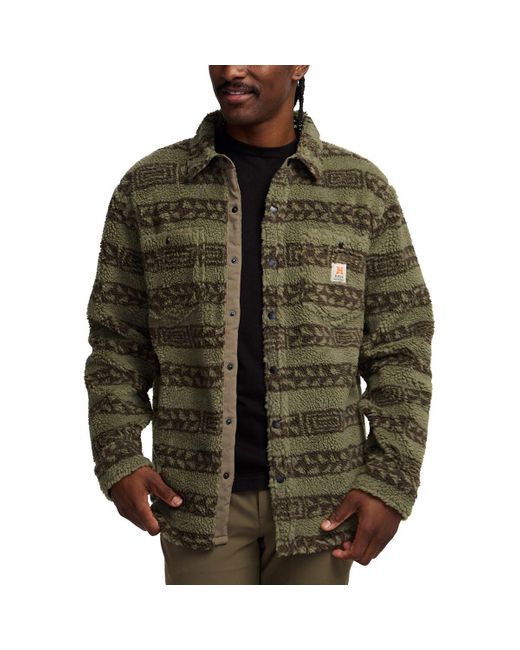 Howler Brothers Green Allegheny Fleece Overshirt