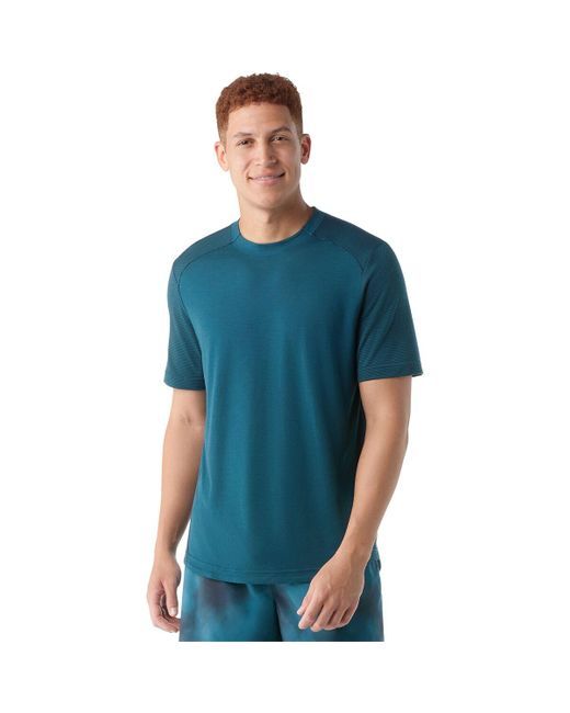 Smartwool Blue Men's Active Mesh Short-sleeve T-shirt for men