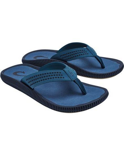 Olukai Blue Ulele Flip Flop