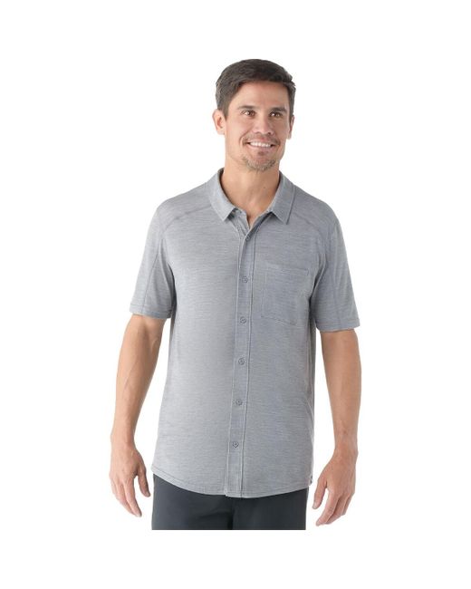 Smartwool Gray Short-Sleeve Button Down Shirt