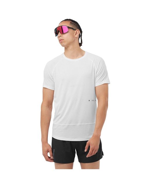 Salomon White Cross Run Graphic T-shirt for men