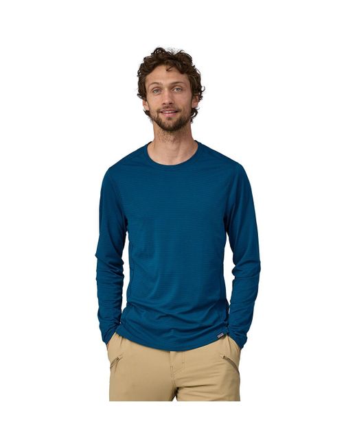Patagonia Blue Capilene Cool Lightweight Long-Sleeve Shirt for men