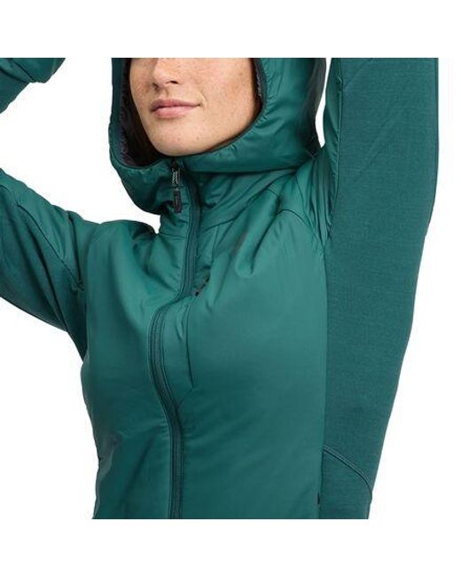 Black Diamond Green First Light Hybrid Hooded Jacket
