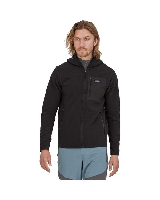 Patagonia Black R2 Techface Hooded Fleece Jacket for men