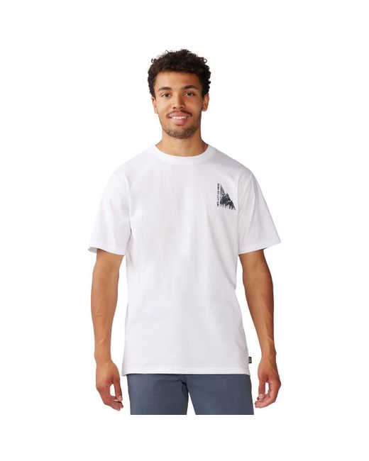 Mountain Hardwear White Jagged Peak Short-Sleeve T-Shirt
