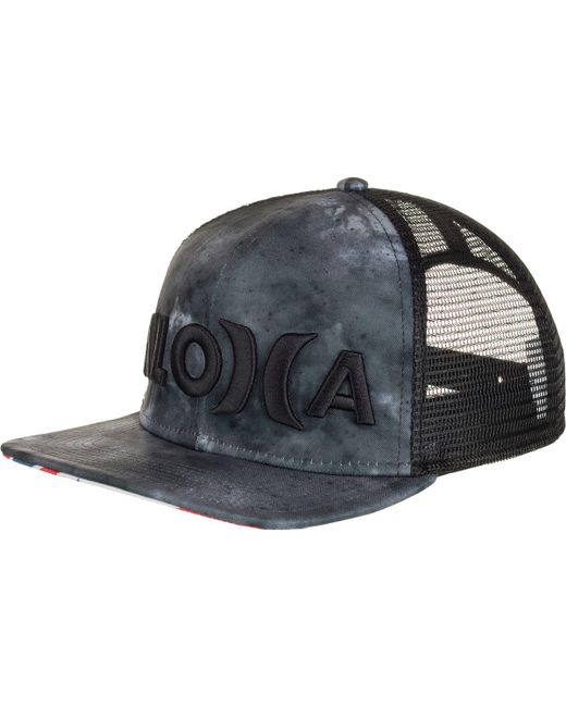 Hurley Black Jjf Iii Nebula Aloha Trucker Hat for men