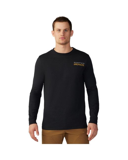 Mountain Hardwear Logo Landscape Long-sleeve T-shirt in Black for Men ...