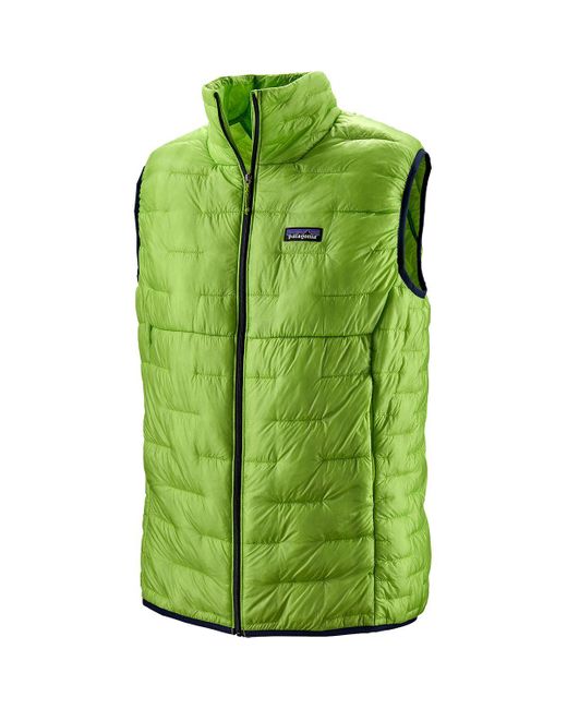 Patagonia Green Micro Puff Insulated Vest for men