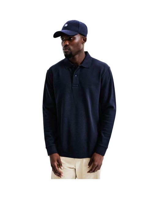 Reigning Champ Blue Academy Long-Sleeve Polo Shirt