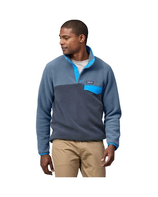 Patagonia Blue Lightweight Synchilla Snap-T Fleece Pullover for men