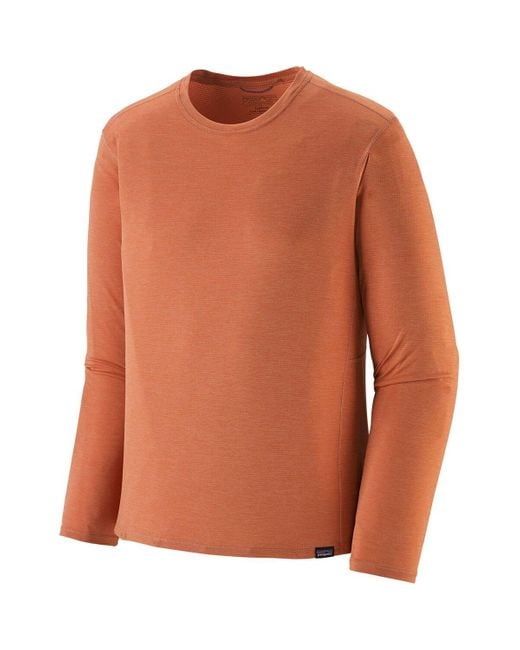 Patagonia Orange Capilene Cool Lightweight Long-Sleeve Shirt for men