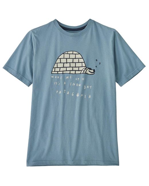 Patagonia Blue Graphic Organic T-Shirt