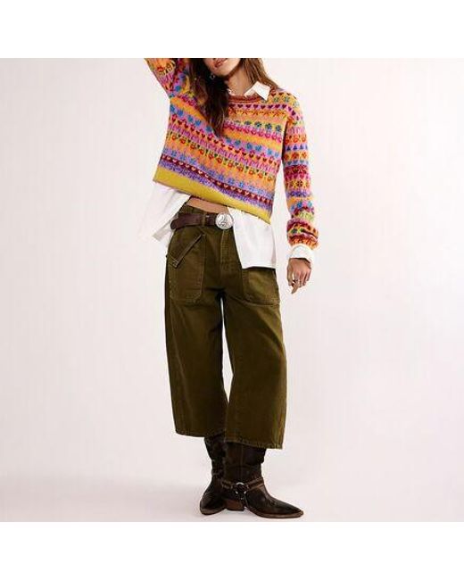 Free People Orange Favorite Things Sweater