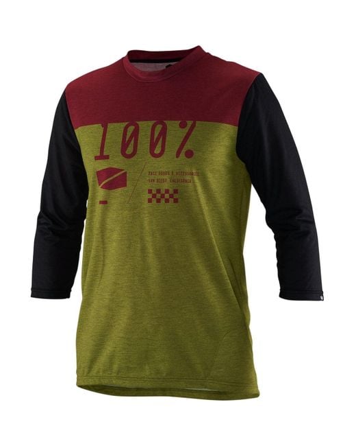 100% Green Airmatic 3/4-Sleeve Jersey for men