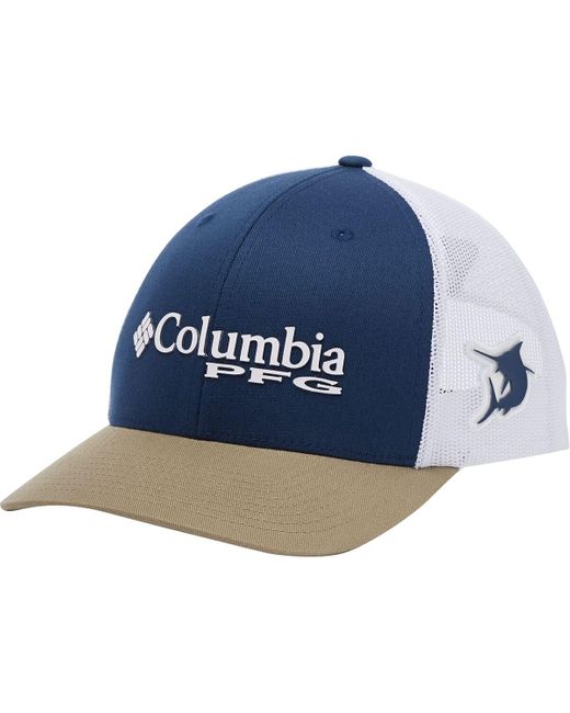 Columbia Blue Pfg Mesh Snap Back Ball Cap for men