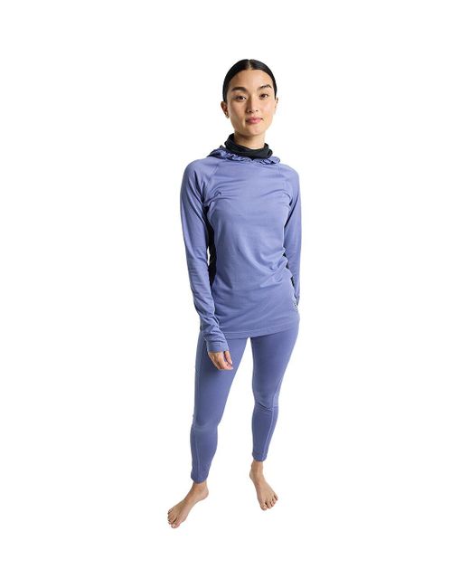 Burton Midweight X Base Layer Long Neck Hoodie in Blue Lyst