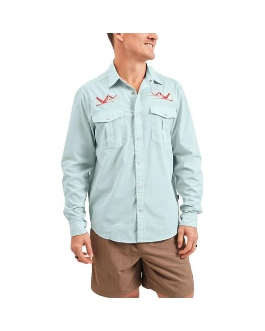 Howler Brothers Blue Gaucho Snapshirt for men