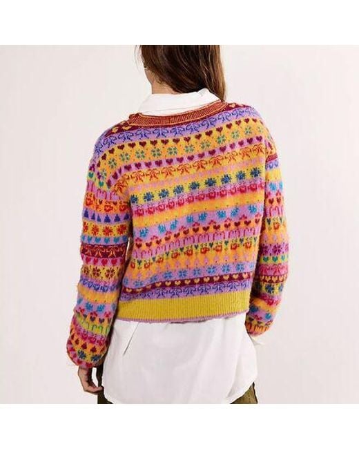 Free People Orange Favorite Things Sweater