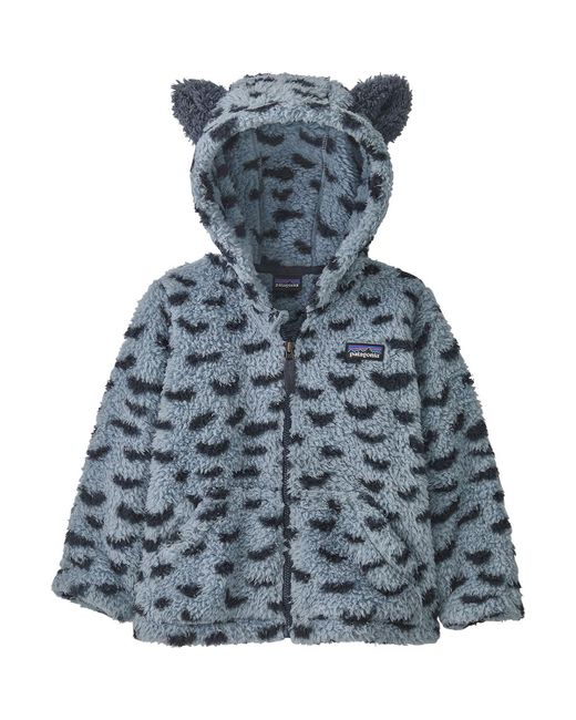 Patagonia Blue Furry Friends Fleece Hooded Jacket