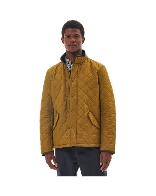 Barbour Brown Powell Quilted Jacket for men