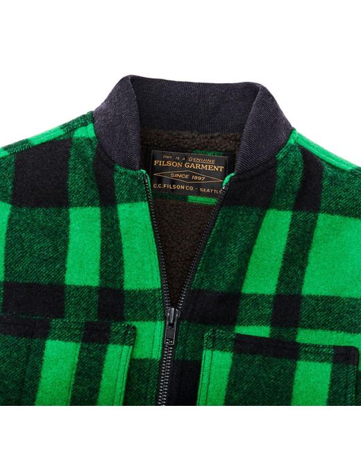 Filson Lined Mackinaw Wool Work Vest in Green for Men Lyst