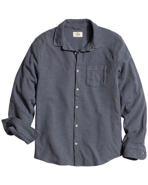 Marine Layer Gray Solid Gd Stretch Selvage Long-Sleeve Shirt