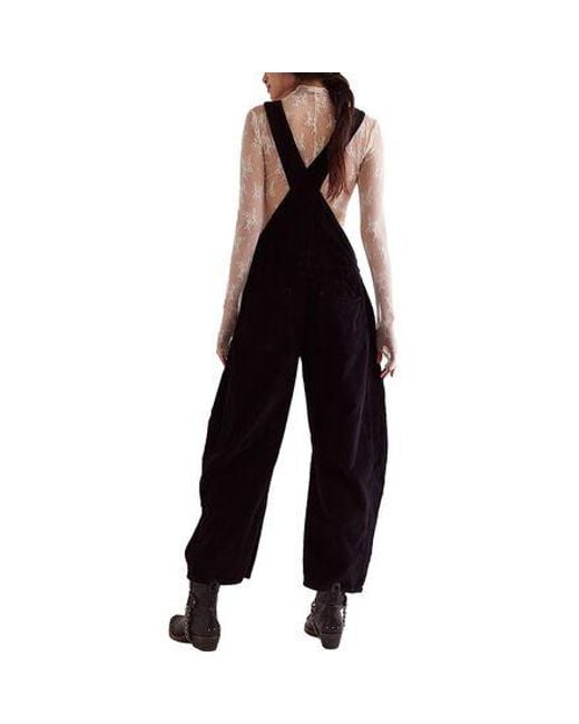 Free People Black Good Luck Cord Overall