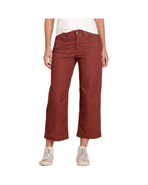 Toad&Co Red Earthworks Wide Leg Pant